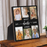 Beste Abuela je - Enkel Foto Collage Fotoplatte<br><div class="desc">Feiern Sie die "Beste Abuela je" mit dieser personalisierten Großkinderfotografie-Collage-Plaque. Dieses herzliche Geschenk präsentiert eine wunderschön arrangierte Collage von wertvollen Fotos, die besondere Momente einfangen, ergänzt durch eine liebevolle Botschaft. Aus hochwertigen Materialien mit eleganter Oberfläche gefertigt, ist es perfekt, um bei der Zuhause als gepflegter Sake zu präsentieren. Ideal für...</div>