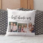 Beste Abuela je - Enkel Foto Collage Kissen<br><div class="desc">Feiern Sie Ihre Abuela mit dem besten Abuela je Großkinder Foto Collage Throw Kissen. Dieser personalisierte Sake besticht durch eine wunderschön arrangierte Collage aus hochgeliebten Fotos, die bei ihren Enkelkindern besondere Momente einfangen. Es ist aus hochwertigen Materialien gefertigt und verleiht jedem Raum eine stilvolle und gefühlvolle Touch, die sich perfekt...</div>