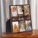 Beste Abuela je Großkinder Wood Fotolage Fotoplatte<br><div class="desc">Feiern Sie die "Beste Abuela je" mit dieser personalisierten Großkinderfotografie-Collage-Plaque. Dieses herzliche Geschenk präsentiert eine wunderschön arrangierte Collage von wertvollen Fotos, die besondere Momente einfangen, ergänzt durch eine liebevolle Botschaft. Aus hochwertigen Materialien mit eleganter Oberfläche gefertigt, ist es perfekt, um bei der Zuhause als gepflegter Sake zu präsentieren. Ideal für...</div>