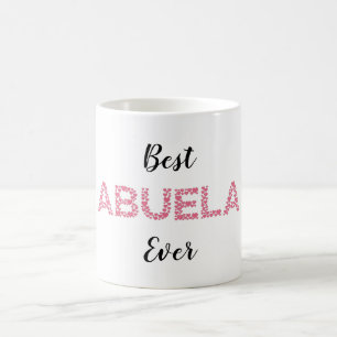 Beste Abuela je rosa Herzen Niedlich Personalisier Kaffeetasse