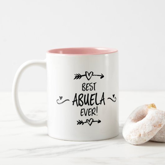 Beste Abuela je Zweifarbige Tasse (Mit Donut)