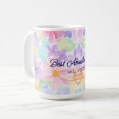 Beste Abuela Muttertag Wasserfarben Blumen  Kaffeetasse (Vorderseite Links)