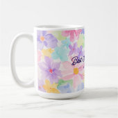 Beste Abuela Muttertag Wasserfarben Blumen  Kaffeetasse (Links)