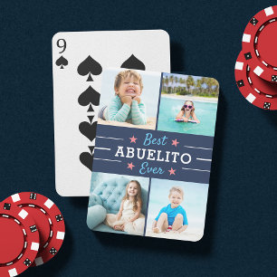 Beste Abuelito je Großvater Kinder FotoCollage Spielkarten