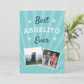 Beste Abuelito je | Vatertag Foto Karte (Stehend Vorderseite)