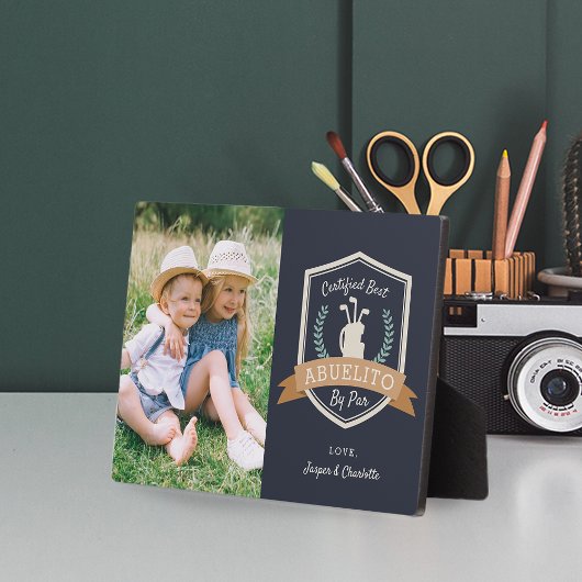 Beste Abuelito Par | Golf Opa Foto Fotoplatte