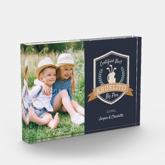 Beste Abuelito Par | Golf Opa Fotoblock (Links)