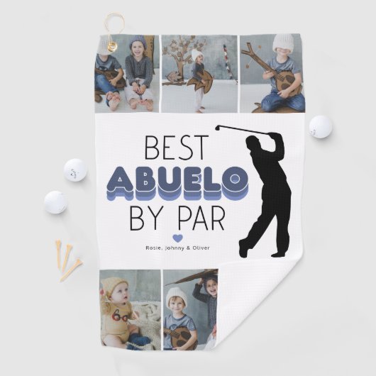 Beste Abuelo by Par Foto Collage Golf Handtuch (Insitu)