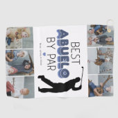 Beste Abuelo by Par Foto Collage Golf Handtuch (Horizontal)