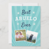 Beste Abuelo je | Vatertag Foto Karte (Vorderseite)