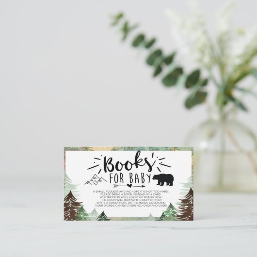 Beste Adventure Baby Duschbücher für Babykarte Begleitkarte (Stehend Vorderseite)