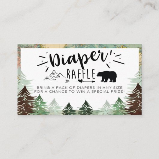 Beste Adventure Baby Dusche Windelwaschkarte Begleitkarte (Vorderseite)