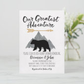 Beste Adventure Bear Baby Dusche Einladung (Stehend Vorderseite)
