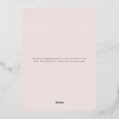 Beste Adventure Girl Pink Baby Dusche Rose Gold Folieneinladung (Rückseite)