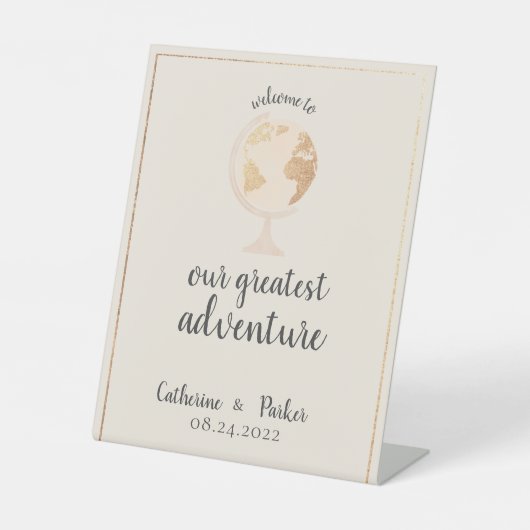 Beste Adventure World Globe Map Sockelschild (Vorderseite)