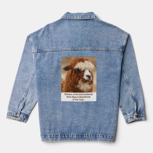 Beste Alpaka-Monobraue Jeansjacke (Rückseite)