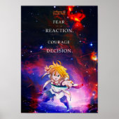 Beste Anime-Zitate über Courage Poster (Vorne)