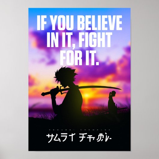 Beste Anime-Zitate über das Selbstvertrauen Poster (Vorne)