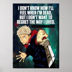 Beste Anime-Zitate zum Leben Poster