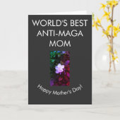 Beste Anti-MAGA-Mama der Welt Karte (Gelbe Blume)