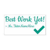 "Beste Arbeit!" Briefmarke aus Kautschuk Permastempel (Design)