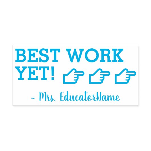 "BESTE ARBEIT NOCH!" + Tutor Name Rubber Briefmark Permastempel (Design)