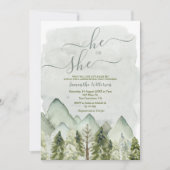 Beste Aufdeckung von Wald-Adventure Gender Einladung (Vorderseite)