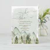 Beste Aufdeckung von Wald-Adventure Gender Einladung (Stehend Vorderseite)