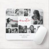 Beste AUNTEver Script Mutter's Day 10 Foto Collage Mousepad (Mit Mouse)