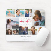Beste AUNTEver Script Mutter's Day 10 Foto Collage Mousepad (Mit Mouse)