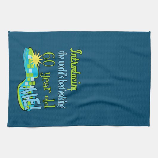 Beste Aussicht 60. Geburtstag Geschirrtuch (Horizontal)