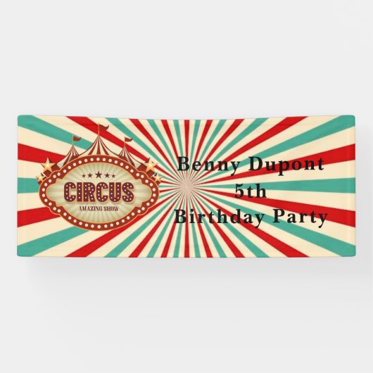 Beste Ausstellung auf der Erde Circus Kindergeburt Banner (Horizontal)
