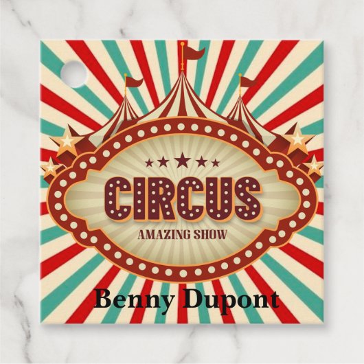 Beste Ausstellung auf der Erde Circus Kindergeburt Geschenkanhänger (Vorderseite)