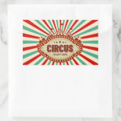 Beste Ausstellung auf der Erde Circus Kindergeburt Rechteckiger Aufkleber (Tasche)