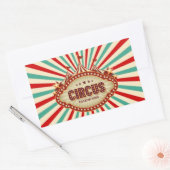 Beste Ausstellung auf der Erde Circus Kindergeburt Rechteckiger Aufkleber (Umschlag)