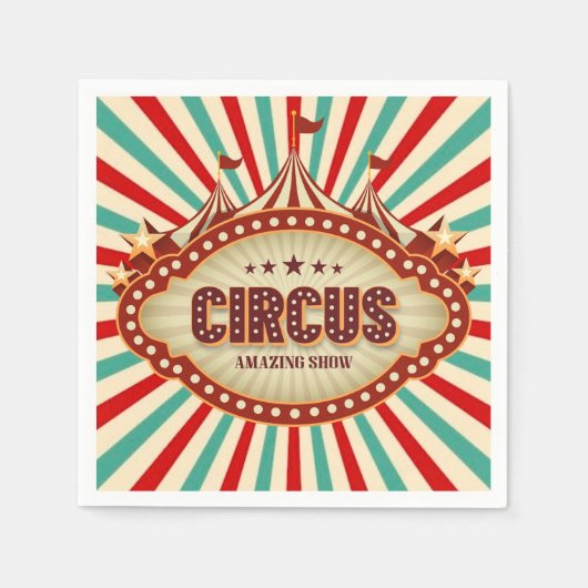 Beste Ausstellung auf der Erde Circus Kindergeburt Serviette (Vorderseite)