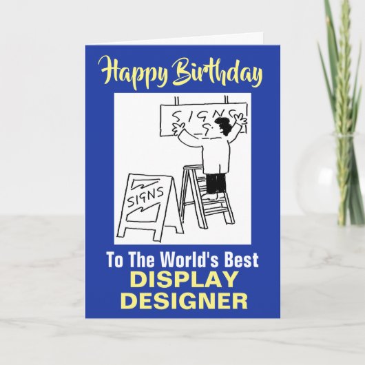 Beste Ausstellung Stand Display Designer Geburtsta Karte (Vorderseite)