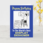 Beste Ausstellung Stand Display Designer Geburtsta Karte (Gelbe Blume)