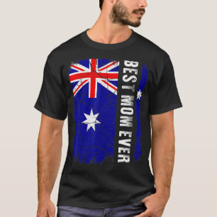 Beste australische Mama je Australien Flaggenmutte T-Shirt