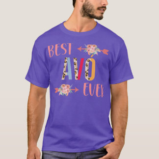 Beste Avo je Portugiesisch Oma Leopard Floral  T-Shirt