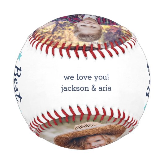 Beste Baba je | Foto des Großvaters Baseball (Rückseite)