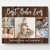 Beste Baba je Großkinder 5 Foto Collage Holz Fotoplatte (Vorderseite)