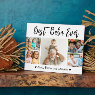 Beste Baba je Großkinder 5 FotoCollage Fotoplatte