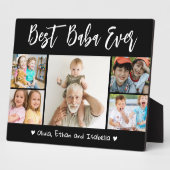 Beste Baba je Großkinder 5 FotoCollage Schwarz Fotoplatte (Seite)