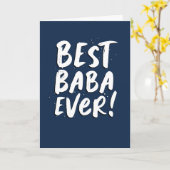 Beste Baba je Spaß moderne Marine Vatertag Karte (Gelbe Blume)