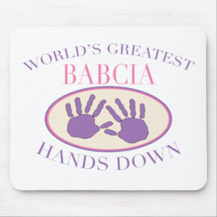 Beste Babcia, Hands Down T-Shirt Mousepad