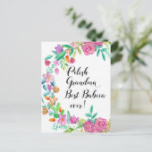 Beste Babcia je polnische Grandma Geschenk Postkar Postkarte (Stehend Vorderseite)