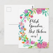 Beste Babcia je polnische Grandma Geschenk Postkar Postkarte (Vorne/Hinten)