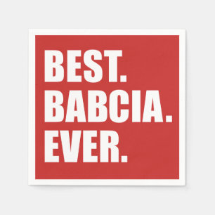 Beste Babcia je polnische Großmutter Serviette