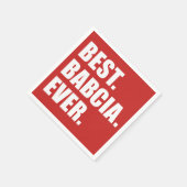 Beste Babcia je polnische Großmutter Serviette (Ecke)